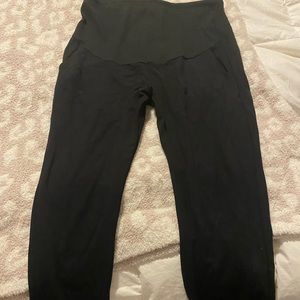 Crop maternity work pants